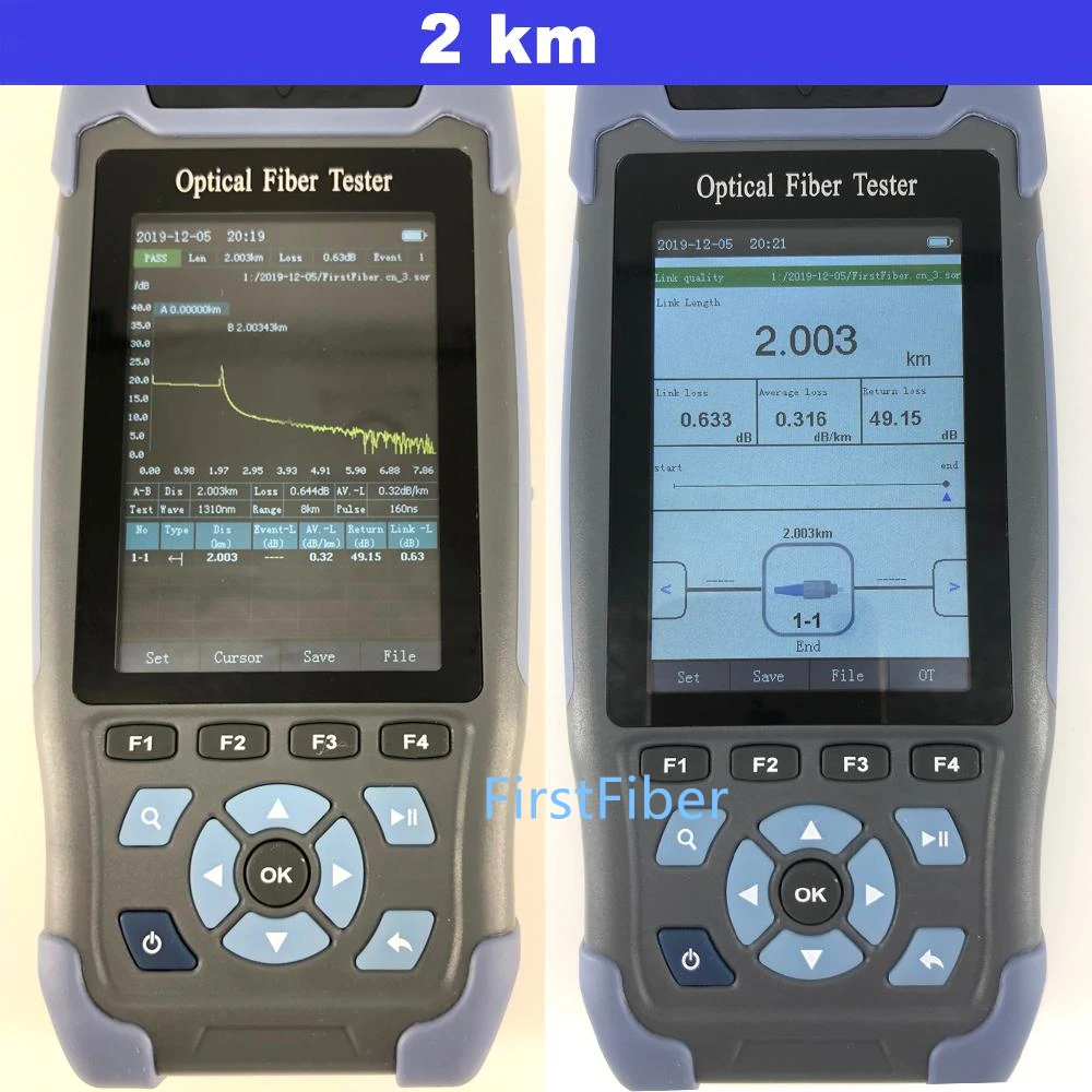 980REV Mini Pro OTDR Reflectometer 9 Functions in 1 Device OPM OLS VFL Event Map RJ45 Ethernet Cable Sequence Distance Tracker