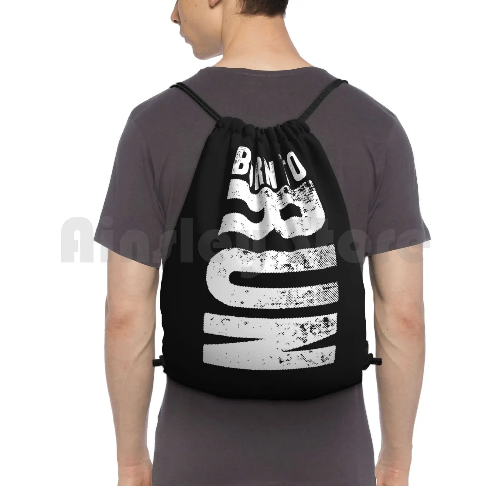 Born To Running Amante de los deportes Idea de regalo Mochila Bolsa con cordón Equitazione Escalada Bolsa de gimnasio Born To Run Runner Running