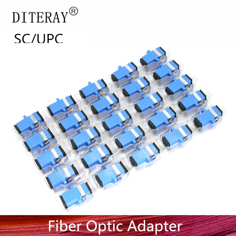 50/100/200pcs SC UPC Simplex mode Fiber optic Adapter SC Optical fiber coupler SC Fiber flange SC UPC connector