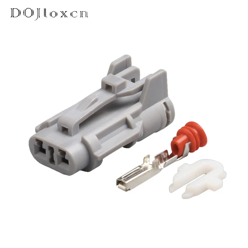 1/5/10/20/50 Sets 2 Pin Auto Daytime Running Lamp  Grey Female Male Waterproof Connector Automotive 7123-1424-40 With Terminals