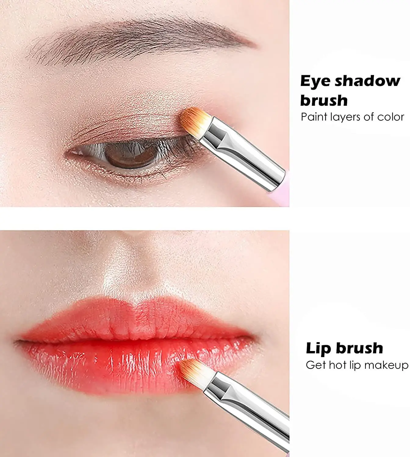 for Travel Home Detachable Sponge Eyeshaow Portable Shaving Brush Makeup Brushes Eyeshadow Brush Lip Brush