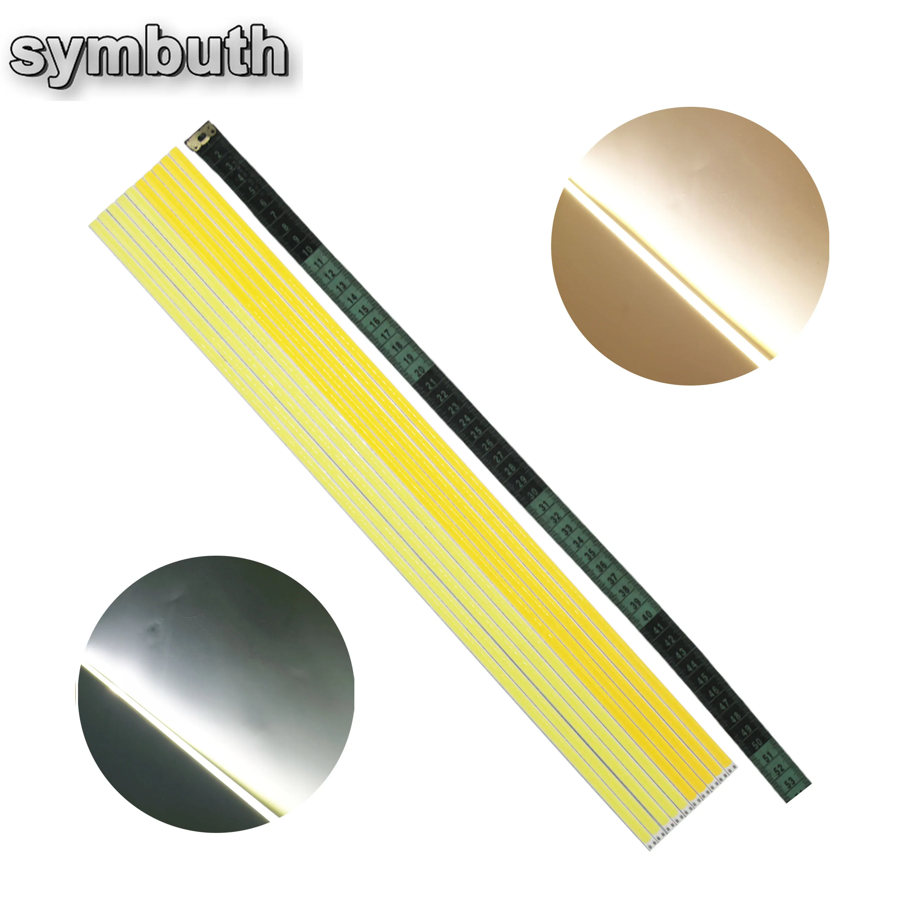 10pcs/Lot 500x6mm Flexible COB Strip 12V 12W Lamp for Decor Bulbs Cold Warm White Color 60cm Bendable LED Bar Lights