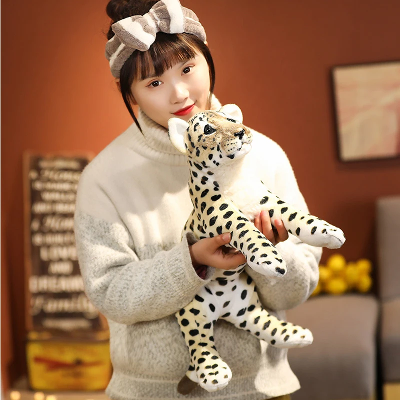 Lifelike Soft Stuffed Animals Lying Tiger Plush Toys Simulation Catamount Little Lion Leopard Doll Cute Girl Gifts For Children