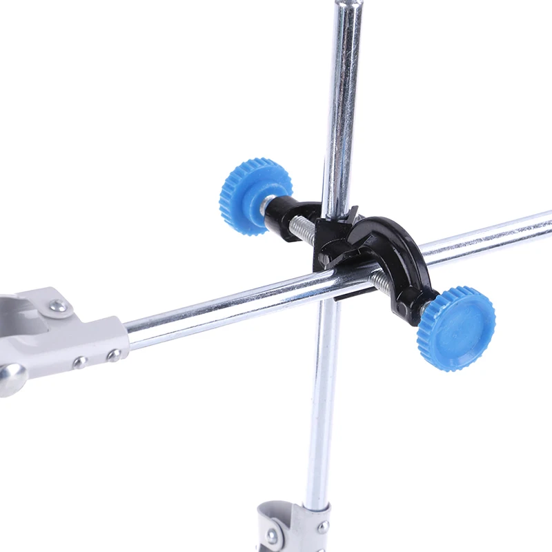 New Lab Stands Double Top Wire Clamps Holder Metal Grip Supports Right Angle Clip