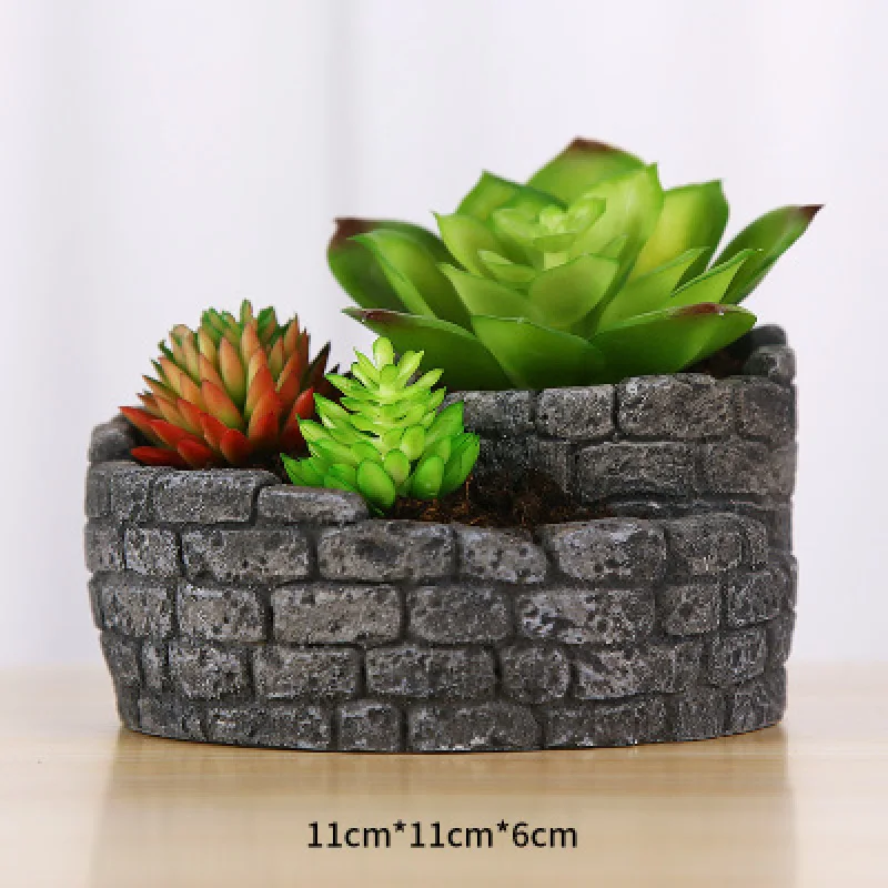 Wall Shape Personality Handmade Flowerpot Molds Silicone Concrete Mold DIY Cement Pot Mould