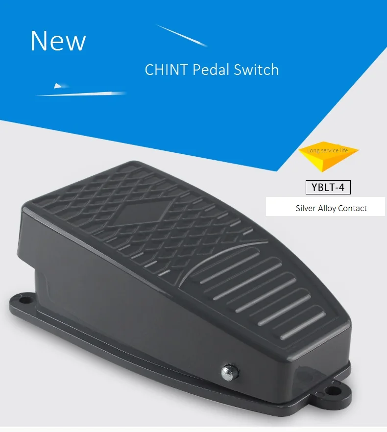Nonslip Metal Momentary Electric Power Foot Pedal Switch YBLT-EKW/5A/B 12V 24V Step Siwtch for  Workshop