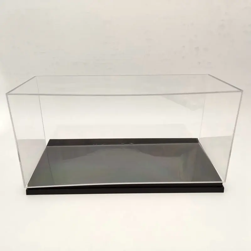 34cm Acrylic Case Display Boxes Transparent Dustproof Stand with Black Base for 1:18 Scale Car Models Toys Gifts