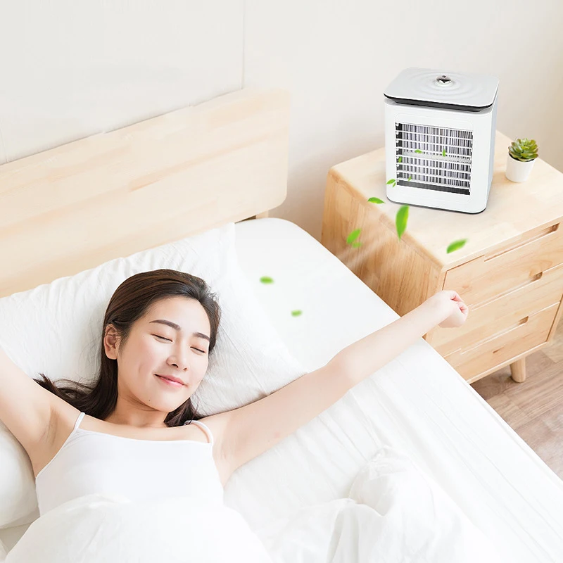 Miniventilador de refrigeración de escritorio, Enfriador de aire por pulverización, USB, pequeño, para estudiantes, dormitorio y oficina