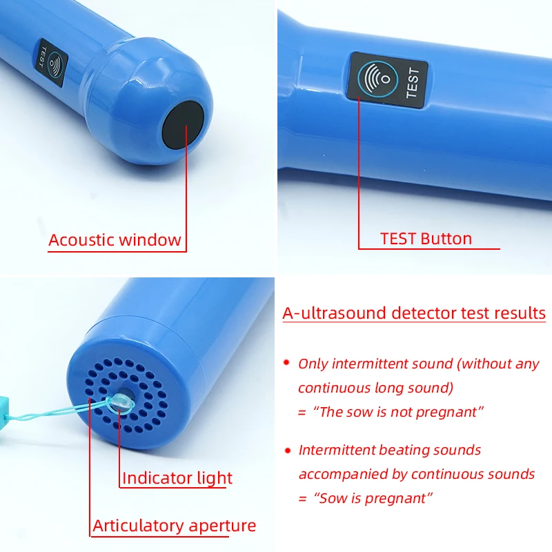 Veterinary Pig Sheep Goats Handle Ultrasound Pregnancy Tester Livestock Waterproof Pregnancy Machine Farm Animals