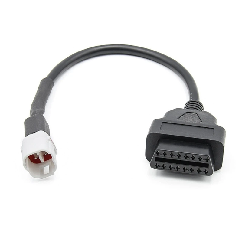 

4 Pin OBD2 Connector Compatible for Yamaha- Motorcycle ATV Diagnostic Extension Adapter Cable Test Scanner USB Interface