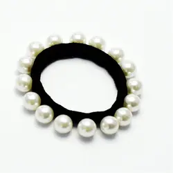 New Hair Accessories Gift Women Girl Pearl Hair Tie Rope Band Hair Ring