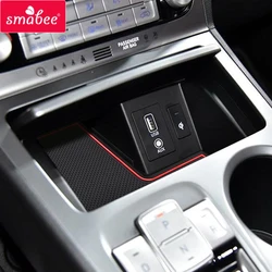 Smabee for Hyundai Kona EV Elektro MY 2020 - 2022 Electric Car Anti-Slip Gate Slot Cup Mat Non-slip Door Groove Pad Accessories