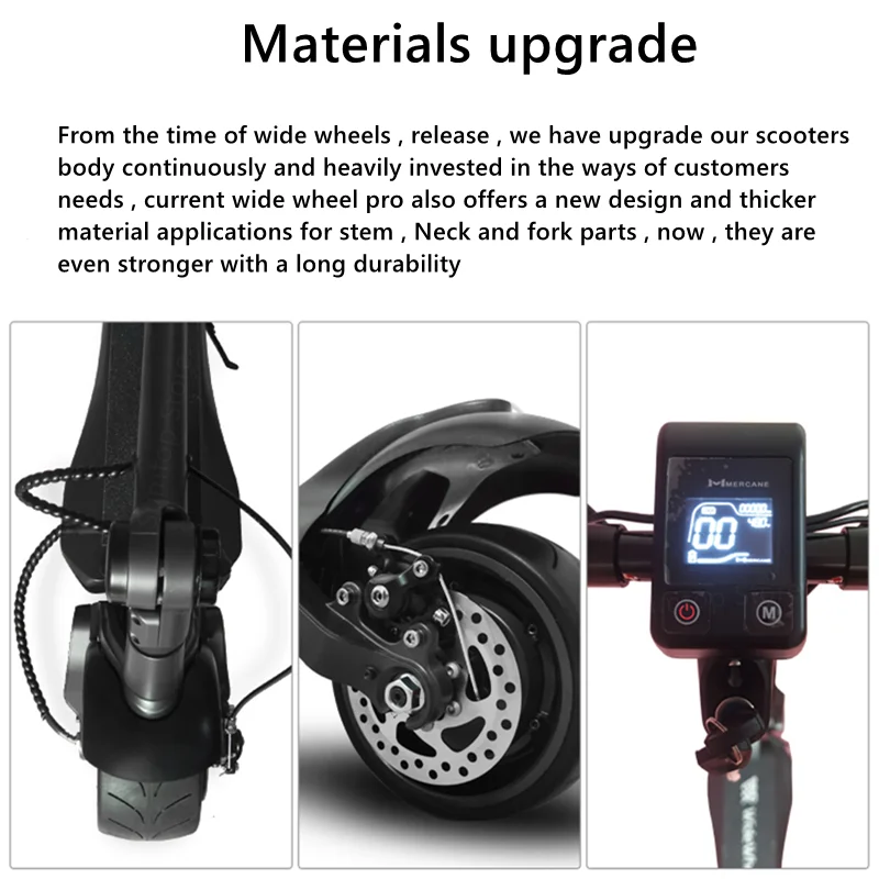 EU Stock Mercane WideWheel PRO Foldable Smart Electric Scooter 1000W Dual Motor Disc Brake Hoverboard Electric Skateboard Adult