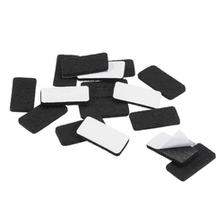 uxcell 48Pcs Furniture Pads 30mm x 15mm Adhesive Felt Pads 3mm Thick Black