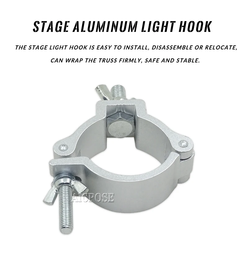 LED Par Light Hook Aluminium legierung Light Clip profession elle Bühnen ausstattung DJ Club Zubehör geeignet für Rohr durchmesser 48-51mm – Detail 2