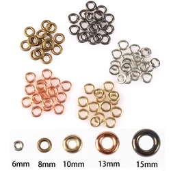 6mm-15mm Gold Rhodium Plastic Closed Jump Rings Single Loop Rings Supplies For Jewelry Making Findings DIY Connector Accessories
