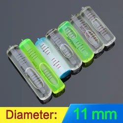 High Precision Glass Tube Spirit Level Bubble Ruler Element Horizontal Vials Theodolite Leveling Water Bulb Diameter 11mm 1PCS