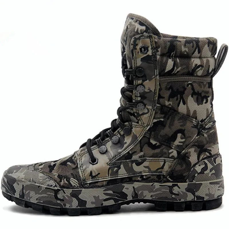 Men Outdoor Camouflage Boots Training Shoes Desert  Boots Camouflage Shoes Hiking Camping Shoes Climbing Shoes