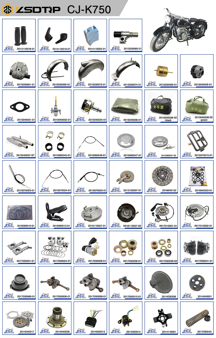 ZS MOTOS CJ-K750 Handlebar Rubber Donut Valve Tappet Ural CJ-K750 Retro Motor for R71 M72 Ural K750