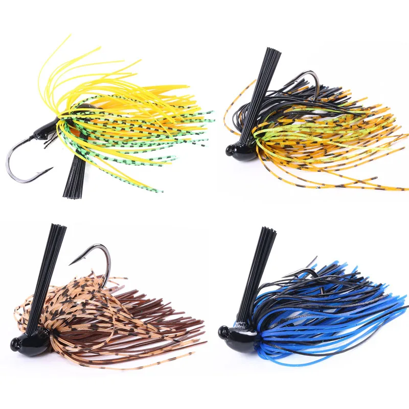 1Pcs 7cm 10g Silikon Jig Blei Kopf Rock Bart Angeln Lockt Fliegen Gummi Schwimmen Bass Haken Köder isca Künstliche Para Pesca Leurres