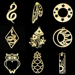10pcs/lot 316 Stainless Steel Geometric DIY Earring Charm Pendant Wholesale Jewelry Butterfly Wings Mushroom Findings Sun
