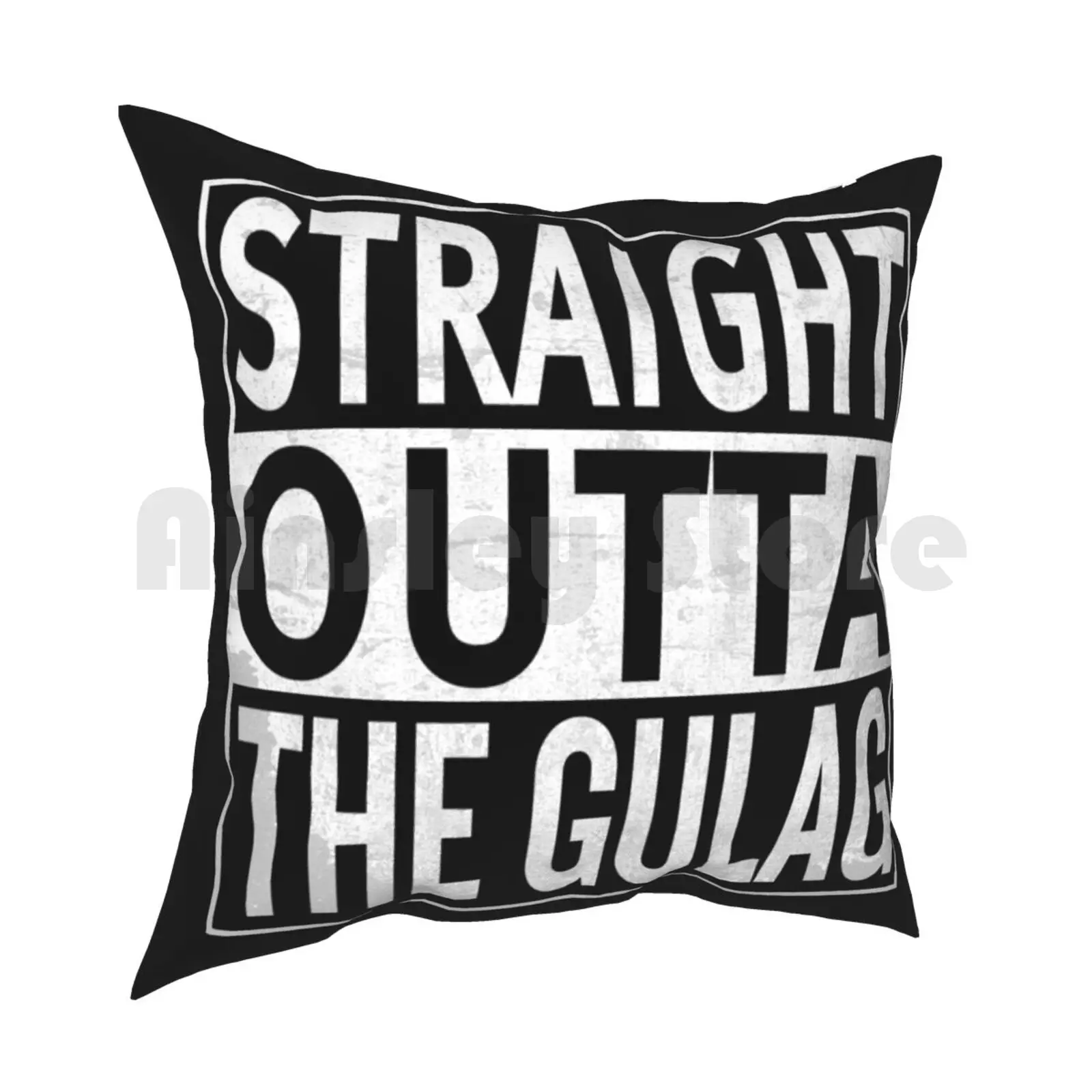 Straight Outta The Gulag Pillow Case Printed Home Soft DIY Pillow cover Gamer Gaming Esports Warzone Ps4 Xbox Pc Nintendo