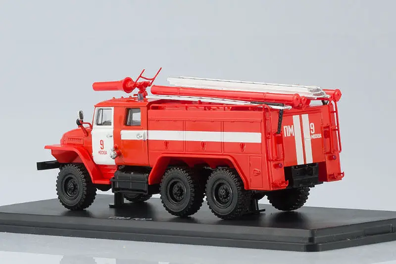 NEW Start Scale Models 1/43 Fire Engine AC-40 TS1A USSR Fire truck URAL 375N #9 SSM1230 Moscow Diecast matel