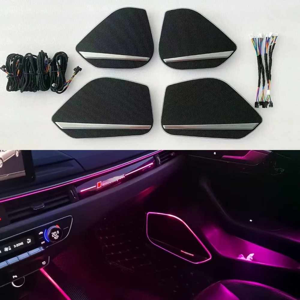 

For Audi A4 B9 A5 2017 2018 2019 2020 2021 32 Colors Interior Atmosphere Light ambient light Door contour lights