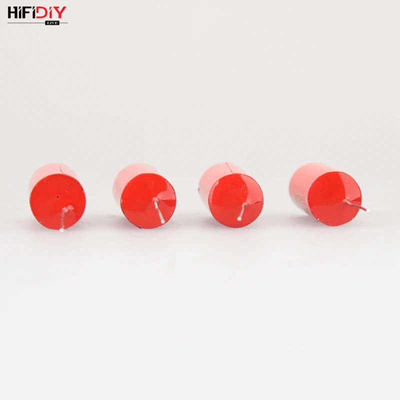 Hifidiy live-capacitor vermelho mkp, "5.6uf 8.2uf 10uf 12uf 15uf 18uf 22uf, divisor de frequência não polar,