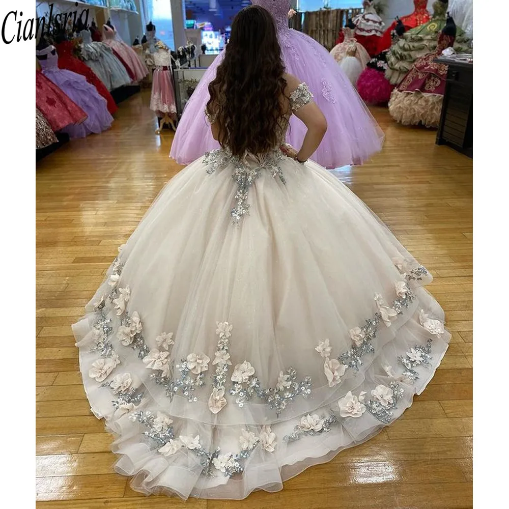 فساتين Quinceanera قبالة الكتف الكرة ثوب الحلو 16 سنة فساتين الأميرة لمدة 15 عاما vestidos دي 15 años anos