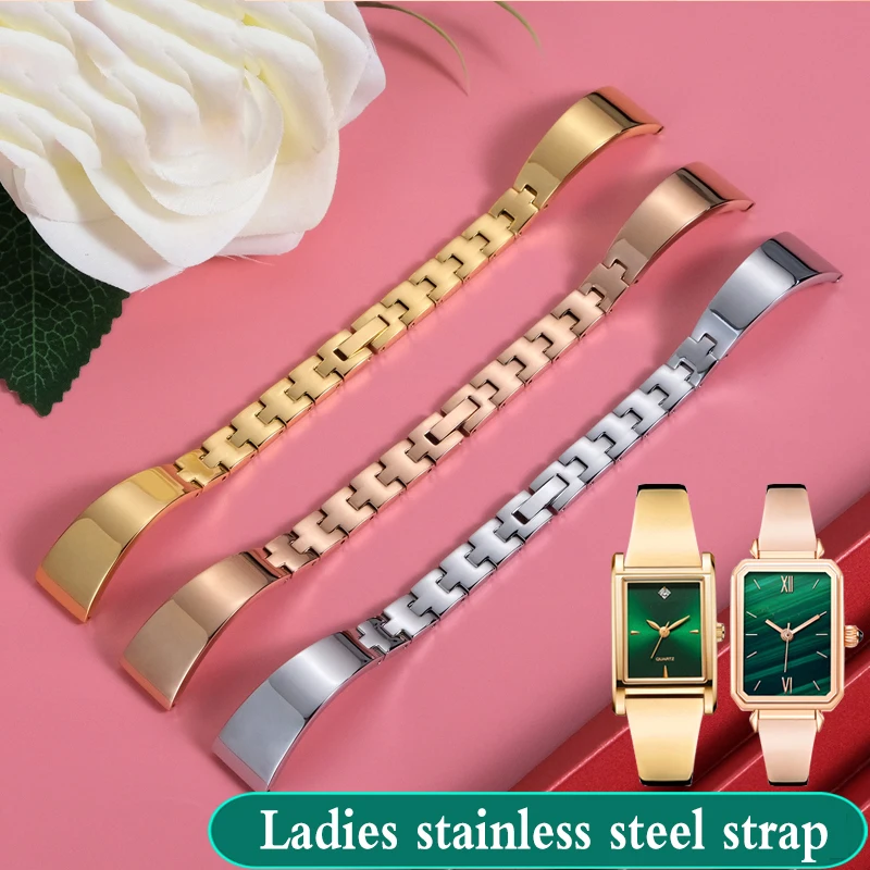 High Quality Ladies Watch Band 6mm 8mm 10mm 12mm 14mm 16mm 18mm Universal Stainless Steel Metal Watchband Strap