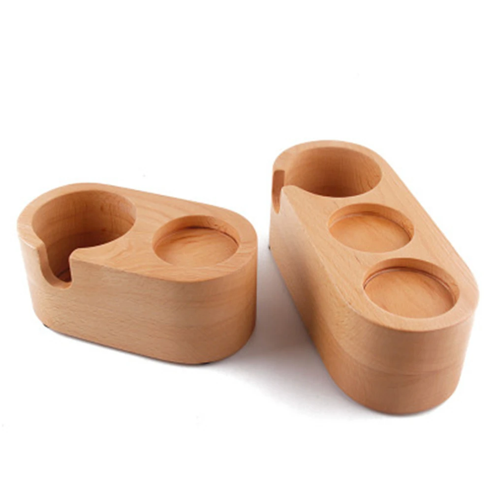 Wooden Coffee Tamper Holder Filter Stand 51mm/54mm/58mm Filling Base Espresso Distributor Mat Rack Coffee Maker Tool Accessories