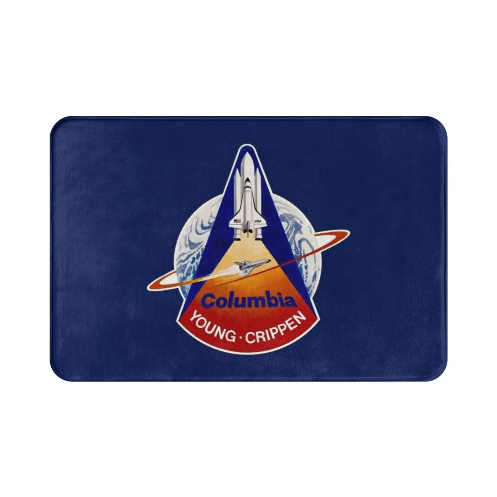 Space Shuttle Patch Carpet Mat Rug Cushion Soft Space Shuttle Spacex Patch Exploded First Moon Space Station Hubble