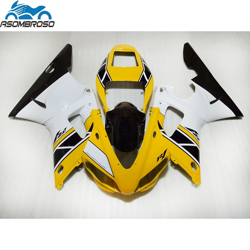 

Free Painting Motorcycle Bodywork fairings for YAMAHA R1 fairing kit 1998 1999 yellow black white fairing set YZFR1 98 99 HP55