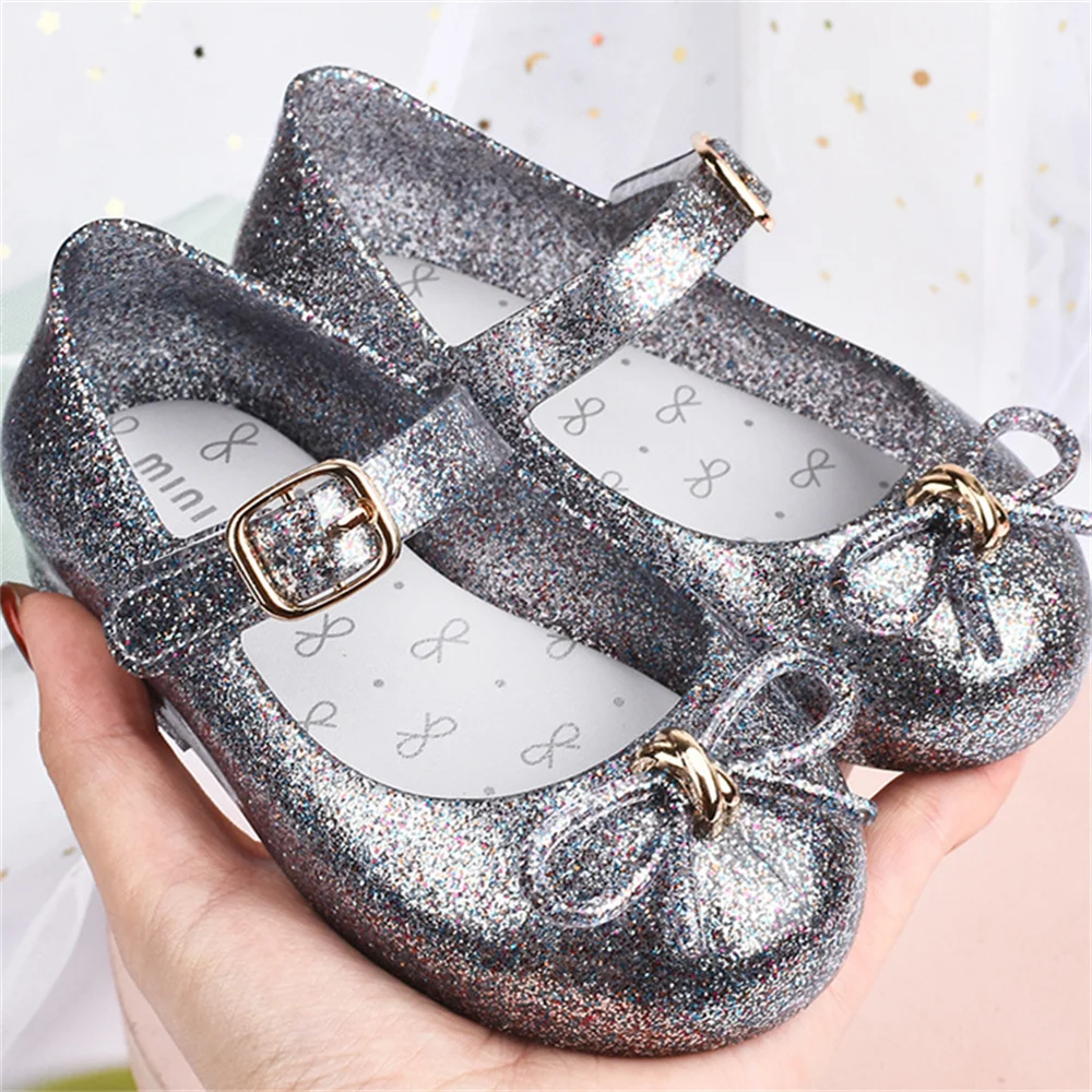 2022 New Spring Fashion Girls Princess Children\'s Shoes Casual Kids Bow Anti-slip Jelly Beach Sandals детская обувь DD027