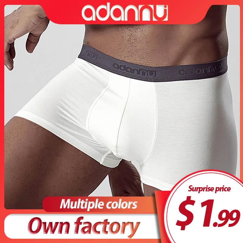 ADANNU Brand Male Underwear Men Boxers Modal Breathable Comfortable Underpants Quick Dry Men Boxers Shorts Cueca Male Panties