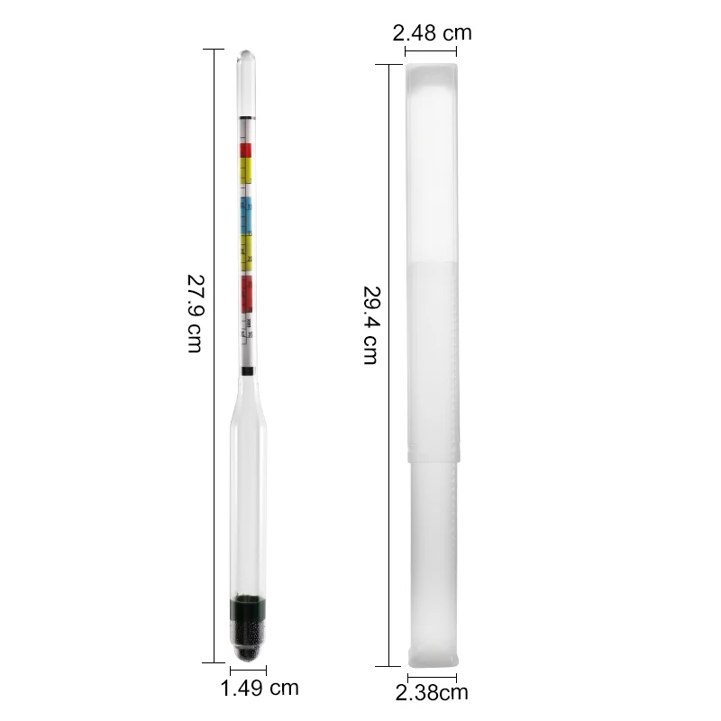 Triple Scale Hydrometer For Home Brew Wine Beer Cider Alcohol Testing 3 Scale Hydrometer Wine Sugar Meter Gravity ABV Tester