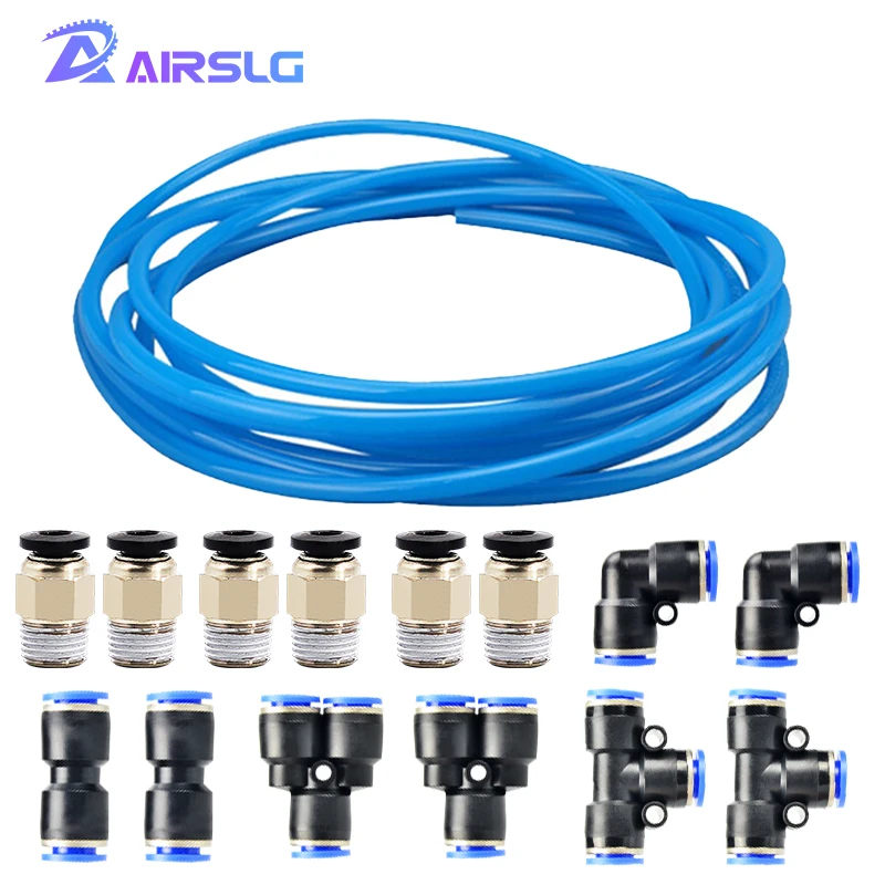 Kit de Tubo Pneumático de ar 10 mm od 6.5 mm id Poliuretano Mangueira de ar Kit de Tubo de 10 m m Tubo Pneumático Compressor de Tubo de ar