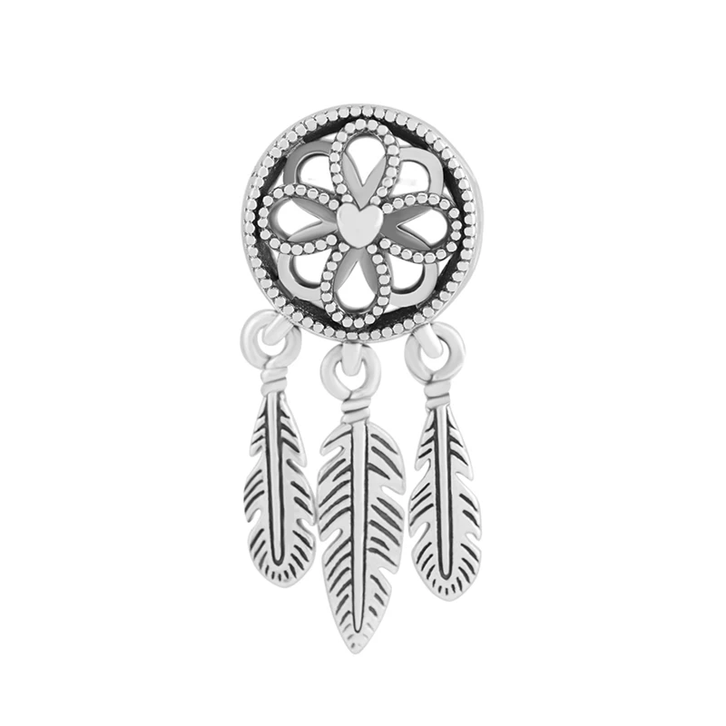 

DIY Beads Spiritual Dreamcatcher Charm Sterling Silver Jewelry Making Fits Original 925 Silver Charms Bracelets For Woman