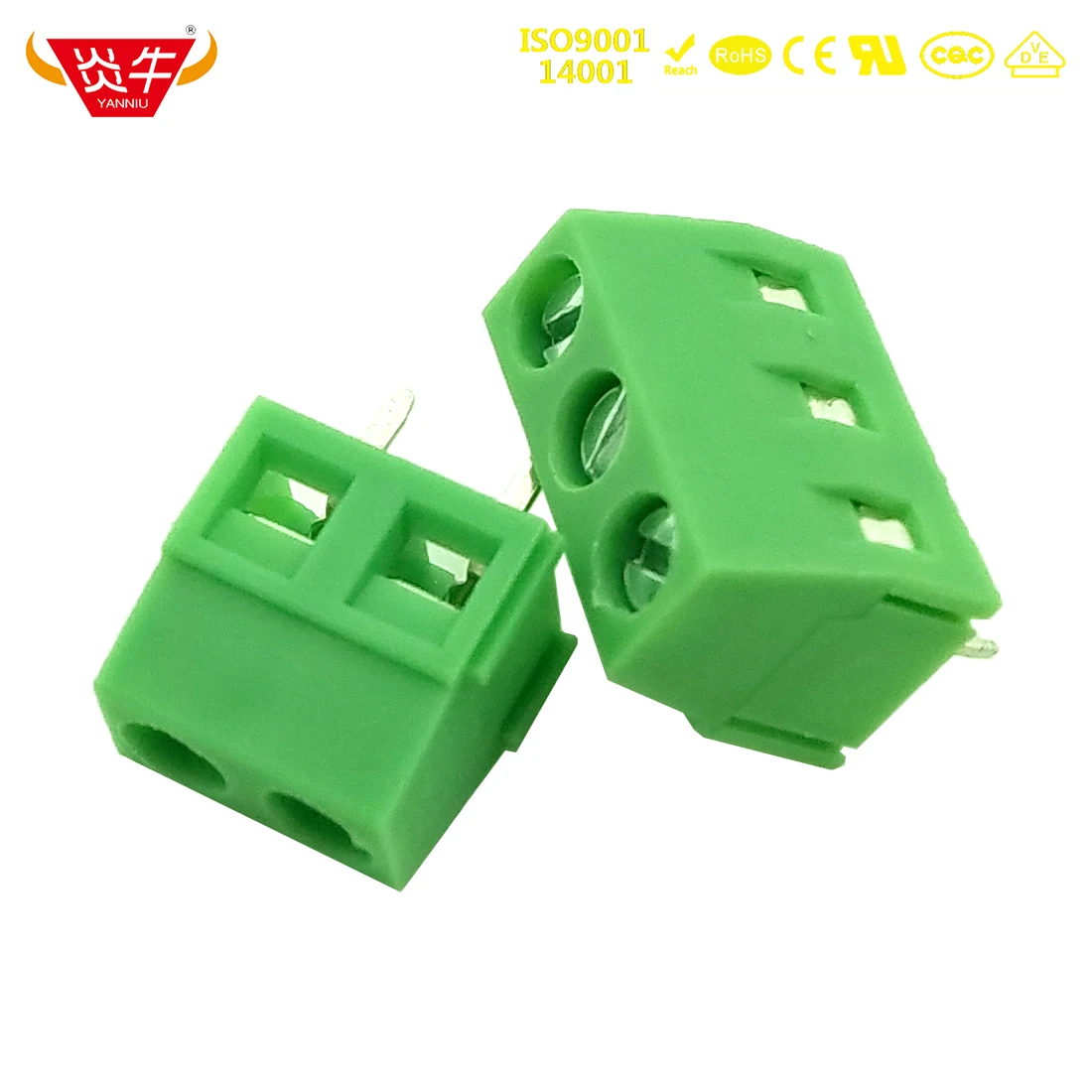 

50Pcs KF127 5.08 2P 3P PCB UNIVERSAL SCREW TERMINAL BLOCKS DG127 5.08mm 2PIN 3PIN MKDSN 1,5/2-5,08 PHOENIX CONTACT DEGSON