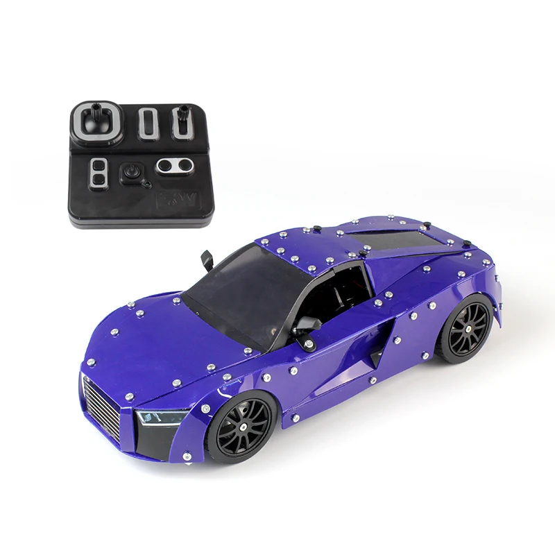 Novo 518 pçs blocos rc carro 4wd 2.4g desmontagem de aço inoxidável diy carro de controle remoto das crianças brinquedos educativos menino brinquedo presentes