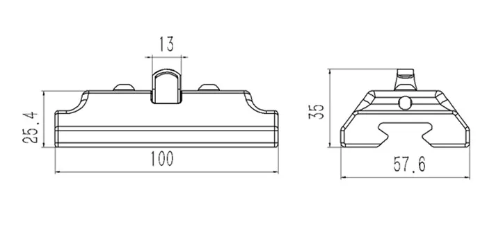 22mm Aluminum Traveler Track Car Marine Sailboat Hardware 1582