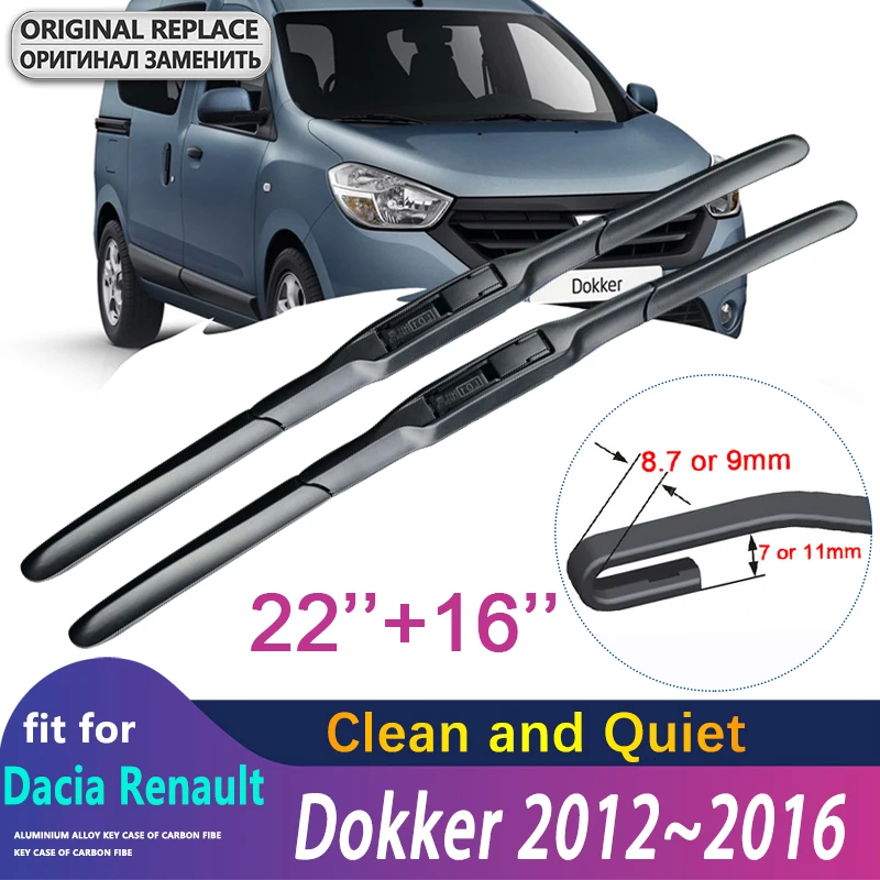 

for Dacia Renault Dokker 2012~2016 Front Windscreen Windshield Wipers Blades Auto Car Wiper Blade Accessories 2013 2014 2015