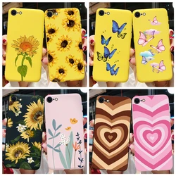 Per Fundas Apple iPhone 6 6S 7 8 Plus custodia girasole custodia per cellulare in Silicone con caramelle a farfalla carina per iphone 7 paraurti capas