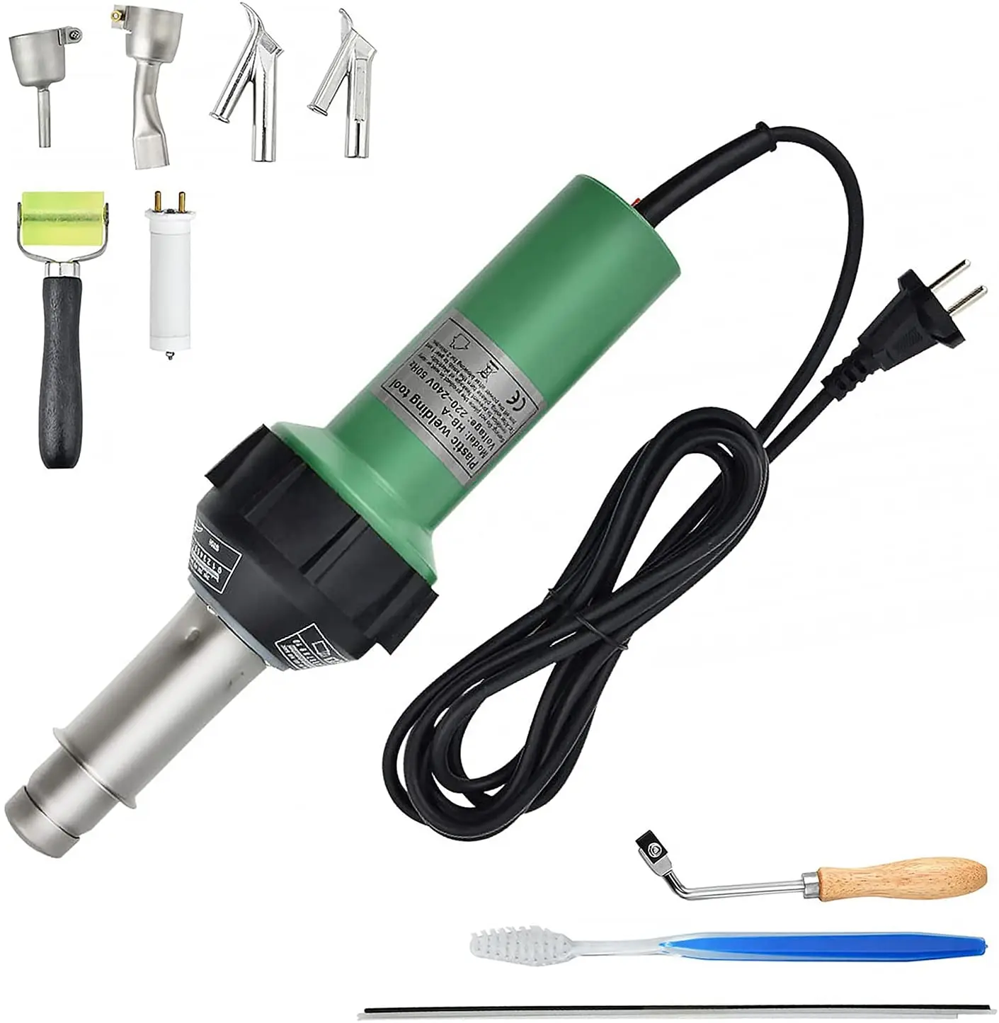 1600W Automatic Handheld Plastic Welding Gun Hot Air Torch Heat Gun Welder for PVC Vinyl Floor, PP, PE Plastic Repair