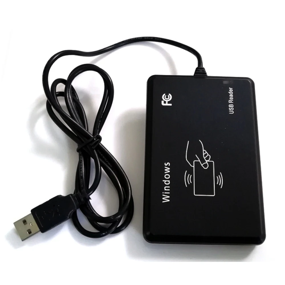 

125KHz 13.56Mhz RFID Card Reader EM4100 TK4100 Sensitivity Smart USB Card Reader Support Window System