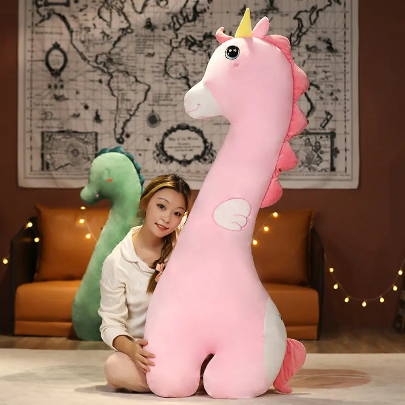 80-150cm New Arrival Long Unicorn Pillow Plush Stuffered Toys Home Decor Sofa Cushion Boys Girls Lovely Gifts Crocodile Giraffe