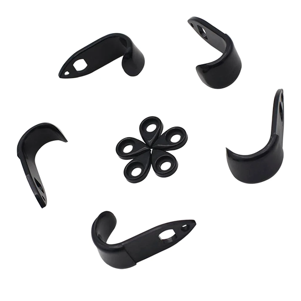 1 Set Metal Saxophone Thumbrests Sax Thumb Finger Support Cushion Pretector Black for Saxophonist