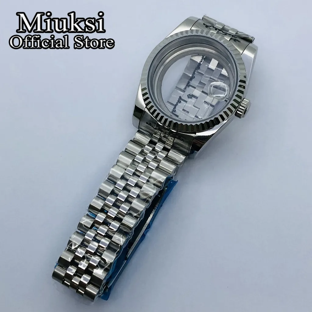 Miuksi 36mm/40mm sapphire glass watch case fit NH35 NH36 NH34 ETA2824 2836 Mingzhu DG2813 3804 Miyota8205 8215 PT5000 movement