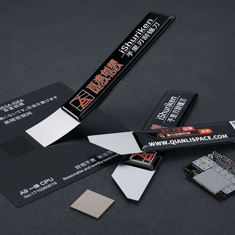 Паяльная паста Qianli iShuriken t0,2 мм, оловянный нож, износостойкий плоский скошенный рот для iPhone, инструменты для ремонта оловянной сетки